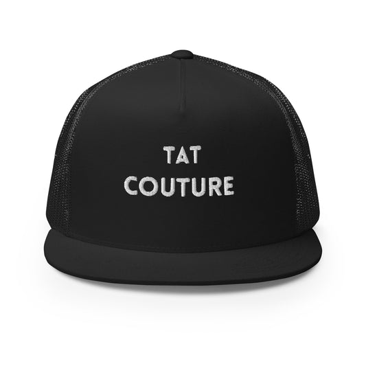 Embroidered Tat Couture Classic Logo - Black Trucker Cap